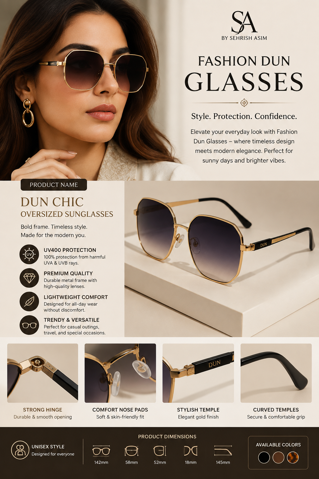 DUN Chic Fashion Glasses